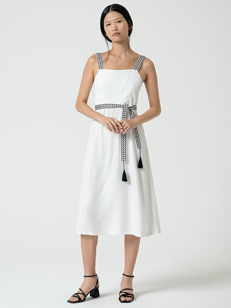 Vestido blanco/negro DÚO