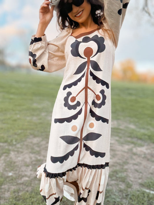 Vestido boho largo DOUBLE