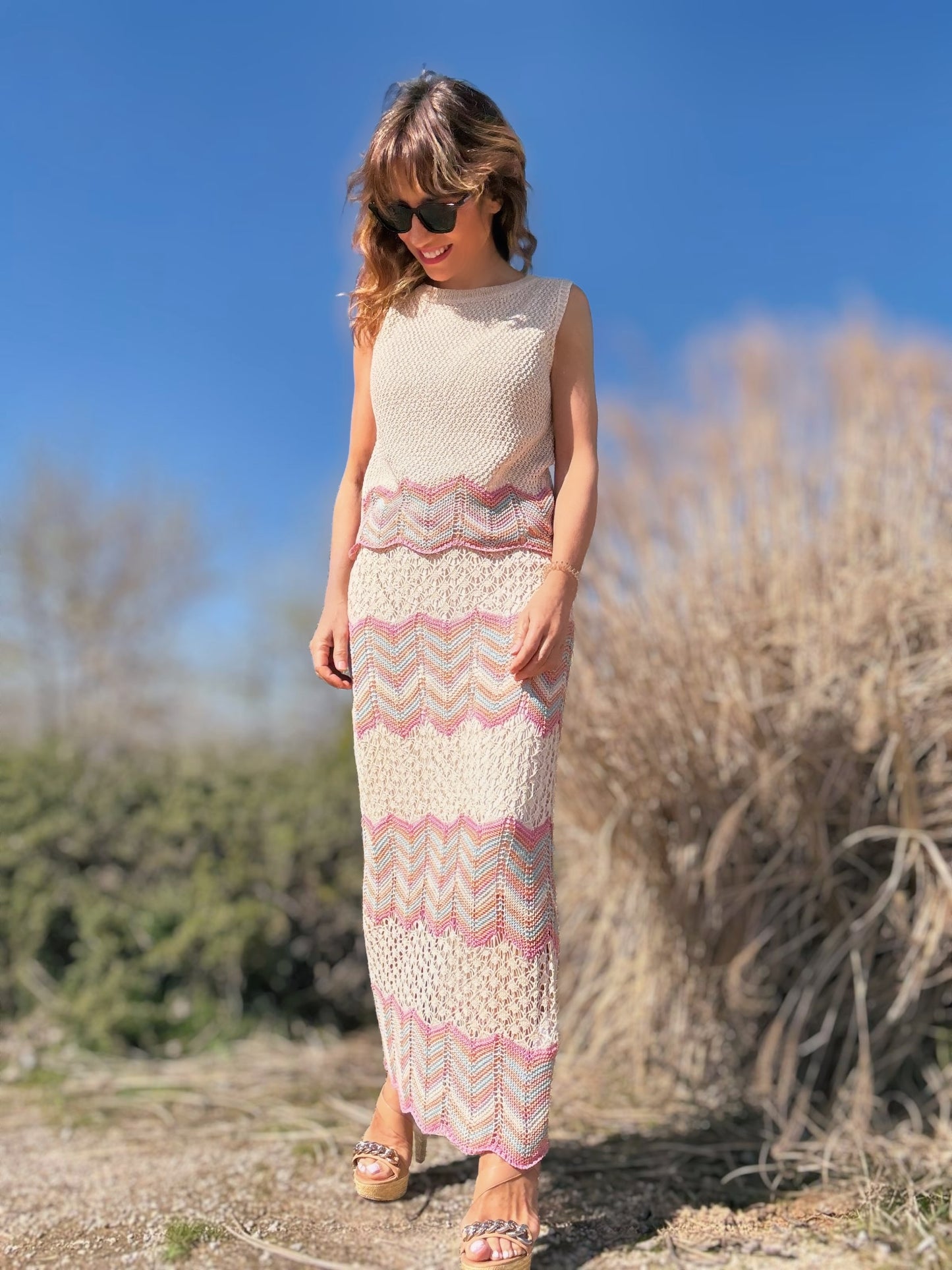 Falda croché ONDAS