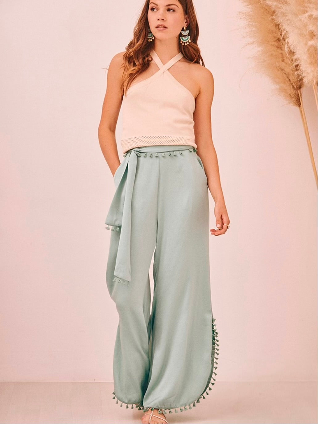 Pantalón satén BOHO