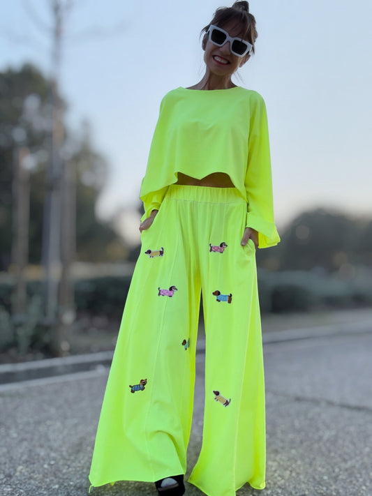 Camiseta manga larga FLÚOR / Amarilla