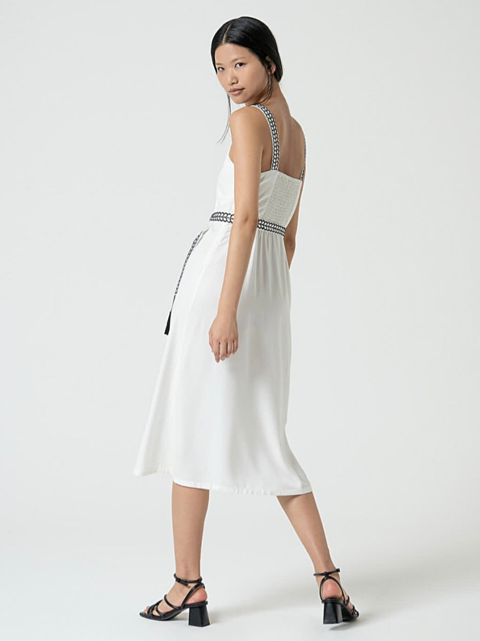 Vestido blanco/negro DÚO