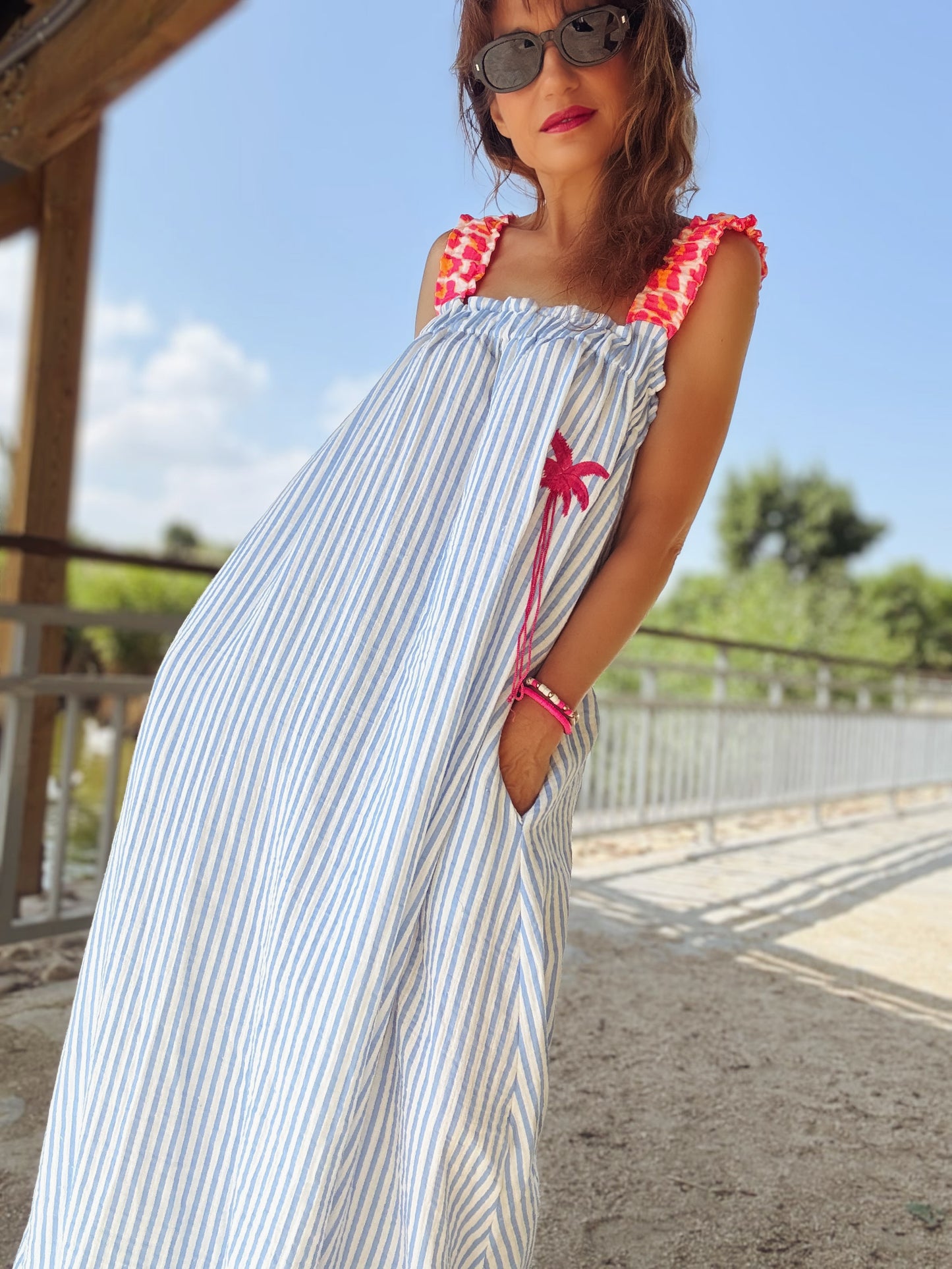 Vestido_largo_rayas_azul
