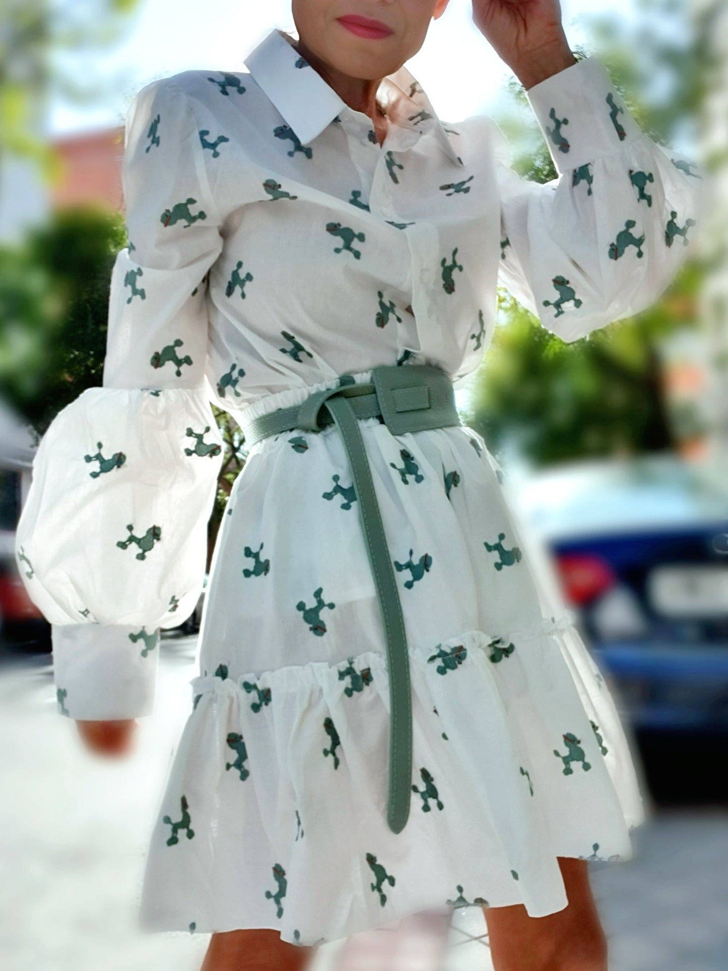 Camisa blanca bordada CANICHE - Little MooN