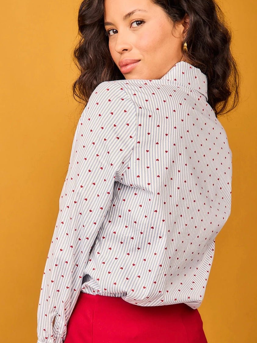 Camisa rayas azules CUORE - Little MooN