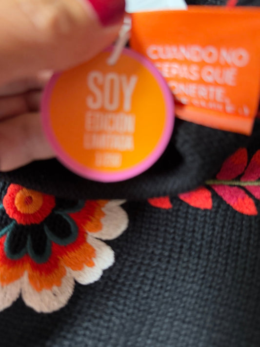 Chaqueta de punto bordada SENDA NEGRA - Little MooN