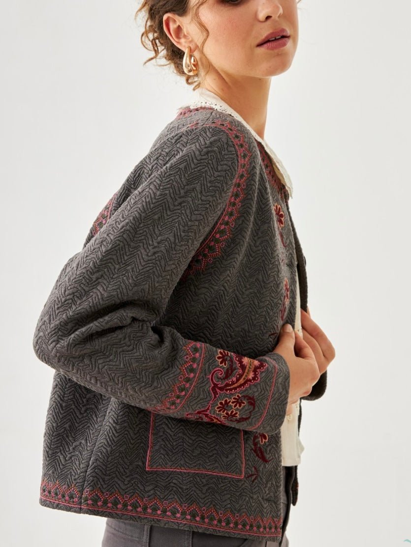Chaqueta padding con bordado UNAY - Little MooN