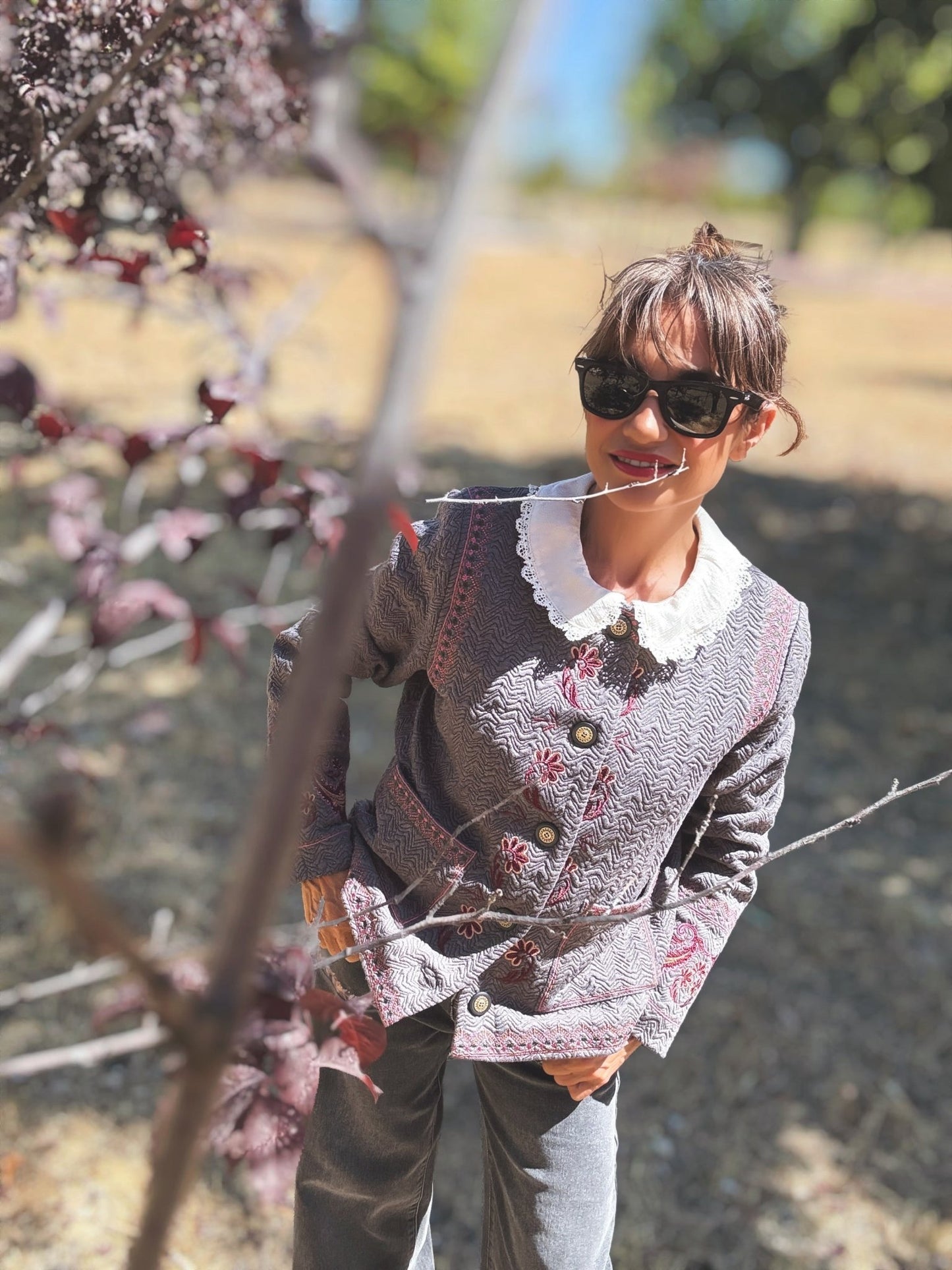 Chaqueta padding con bordado UNAY - Little MooN