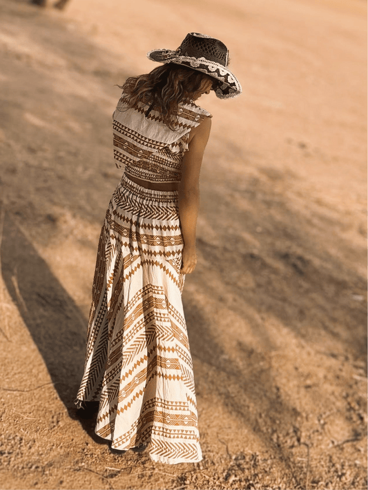 Conjunto Étnico de Top y Falda ALMA - Little MooN