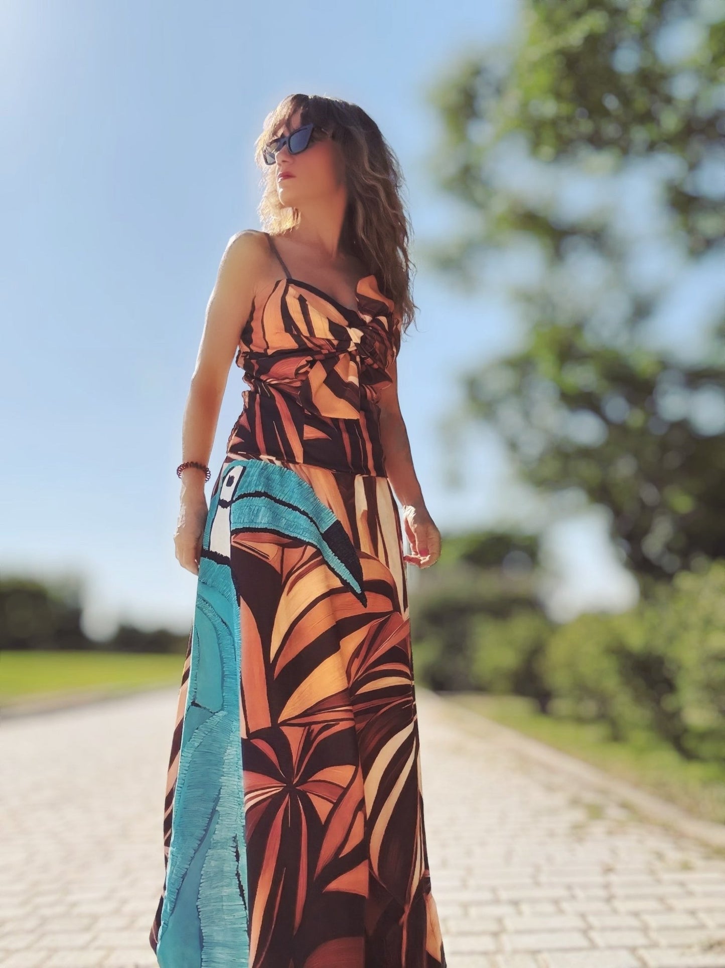 Conjunto estampado de top + falda RÍO - Little MooN