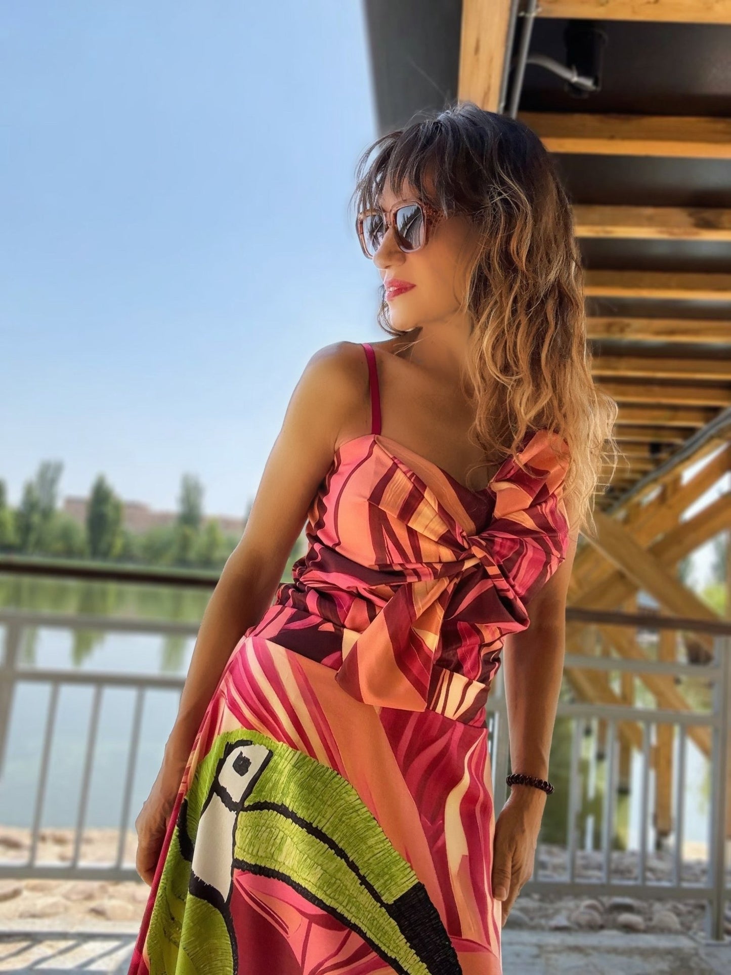 Conjunto estampado de top + falda RÍO - Little MooN