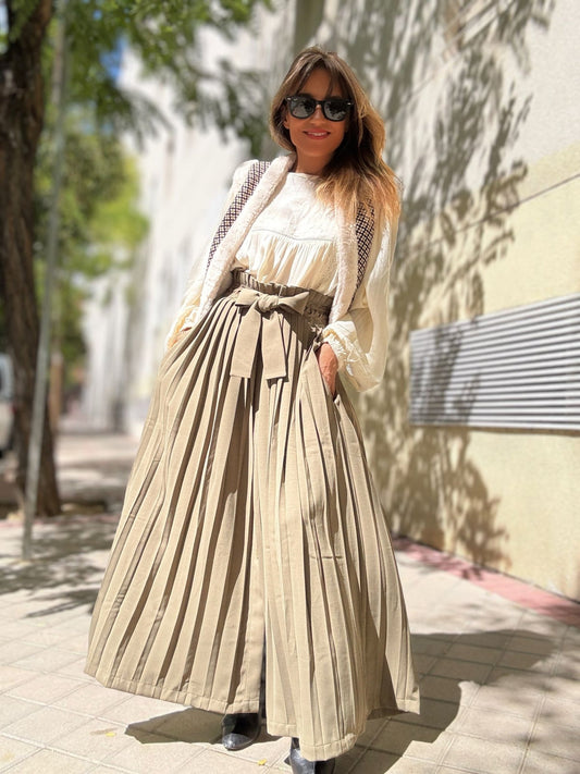 Falda plisada botones LOMBOK - Little MooN