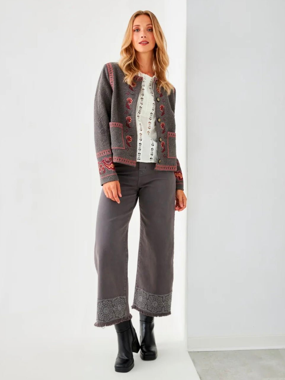 Jeans wide leg grey BLOOM - Little MooN