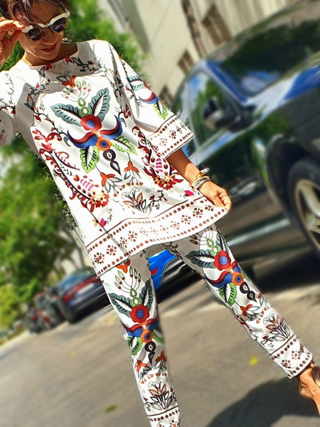 Pantalón mas top estampado
