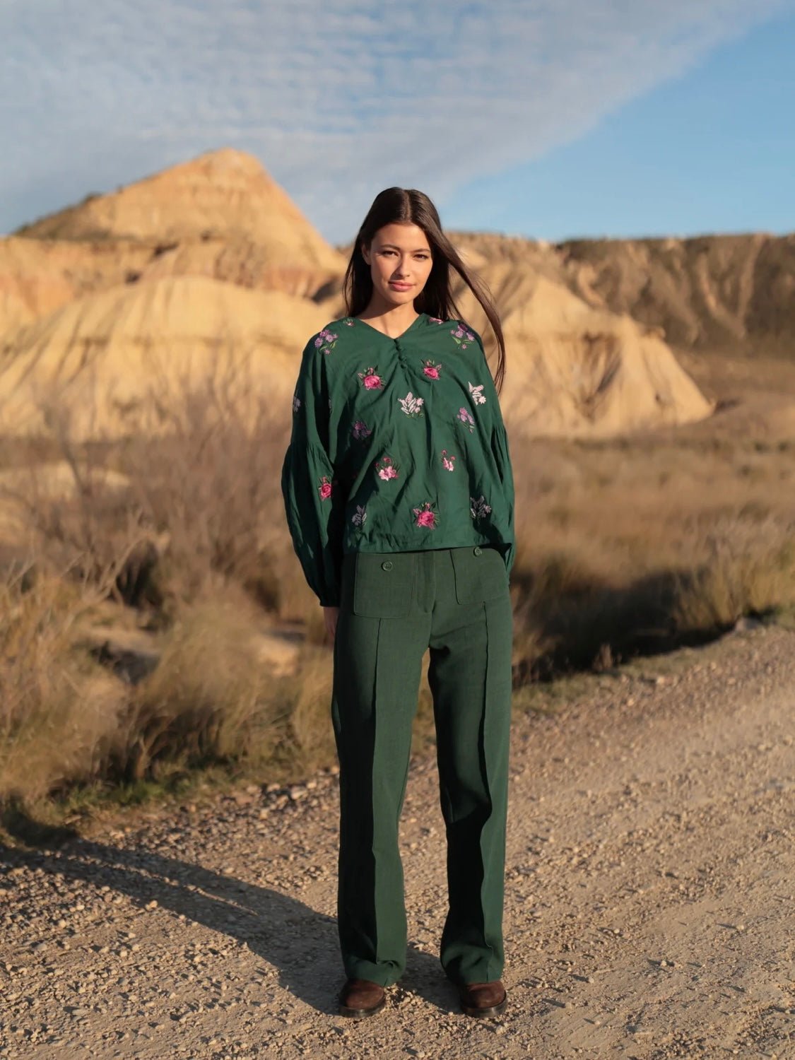 Pantalón recto liso bolsillos GADEA - Little MooN