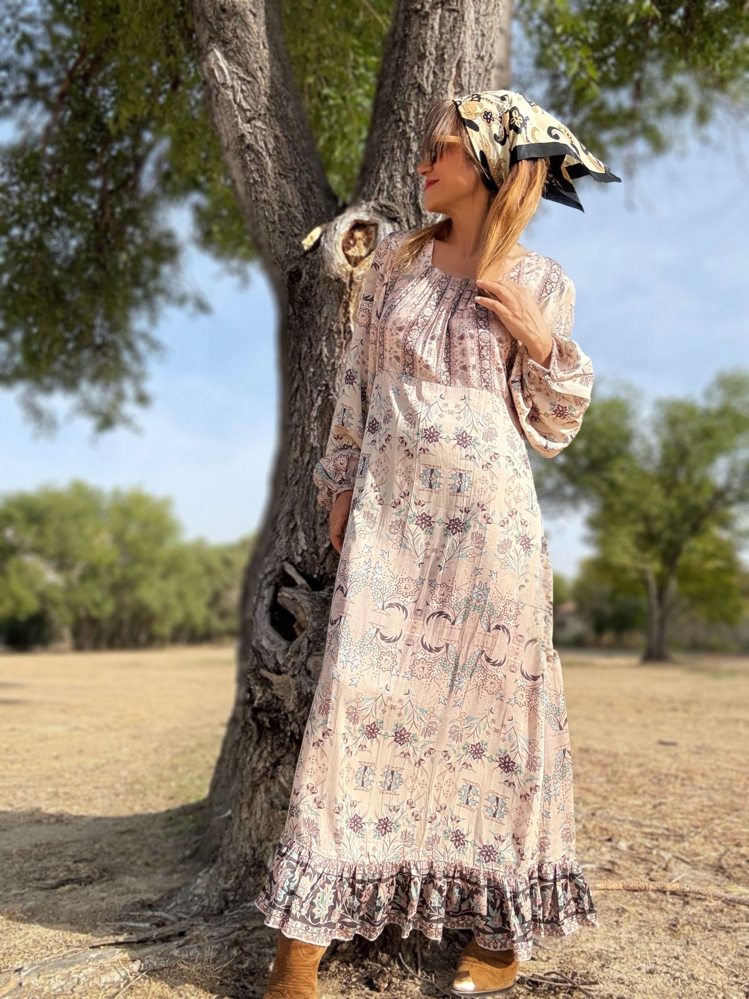Vestido largo midi boho ZAFIRO – Little MooN - Main Image