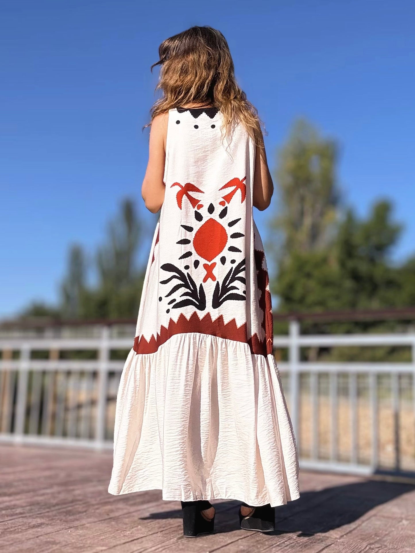 Vestido midi de viscosa de Little MooN