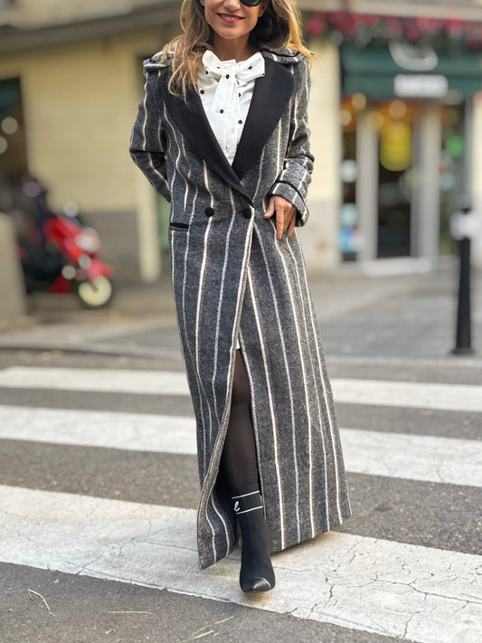 Abrigo de rayas largo JIMENA