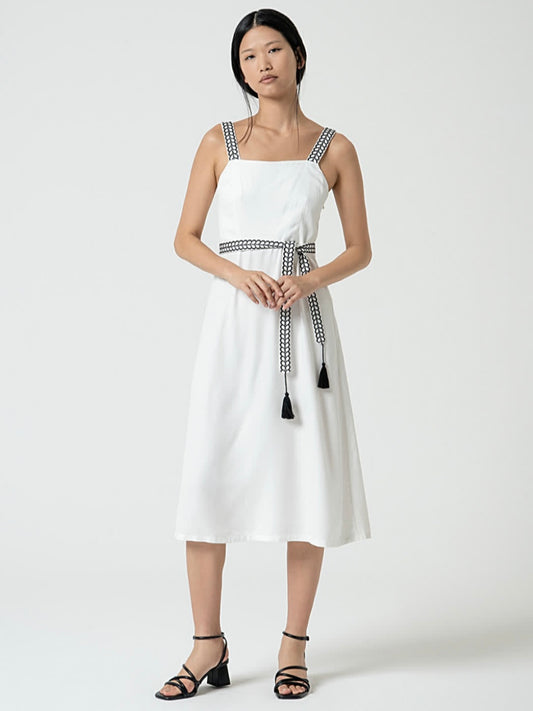 Vestido blanco/negro DÚO