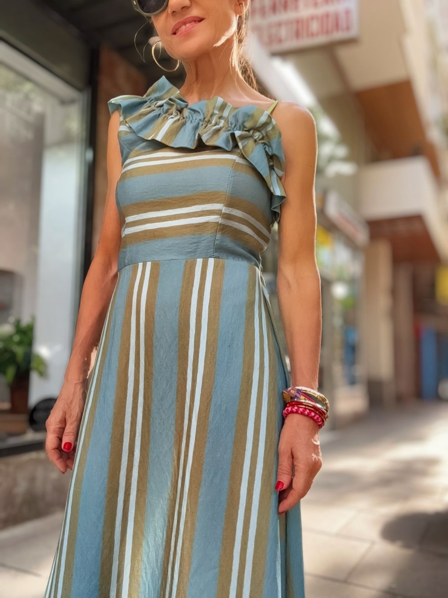 Vestido IRREGULAR de RAYAS