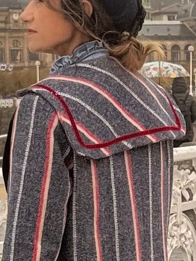 Abrigo de rayas largo JIMENA