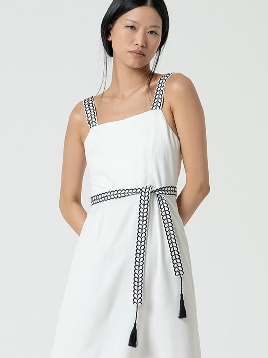 Vestido blanco/negro DÚO