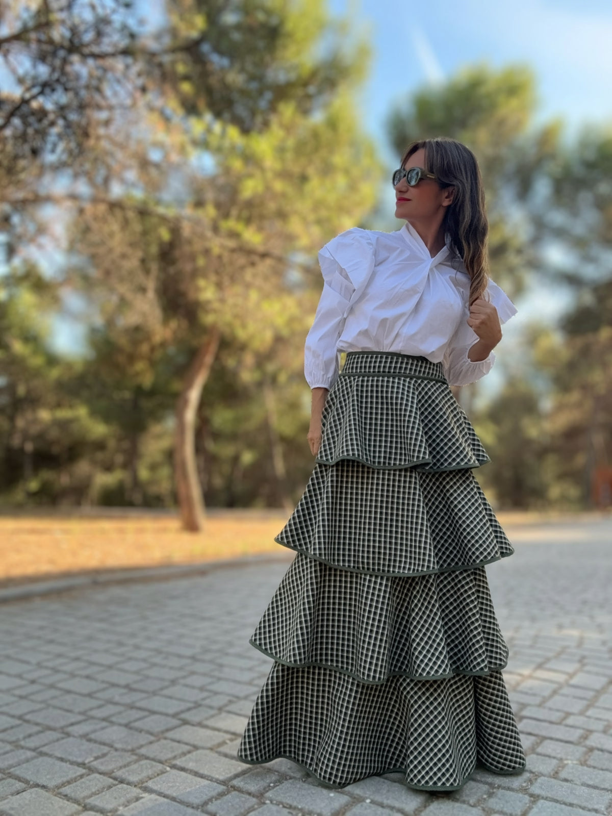 Falda de cuadros y volantes CARMEN