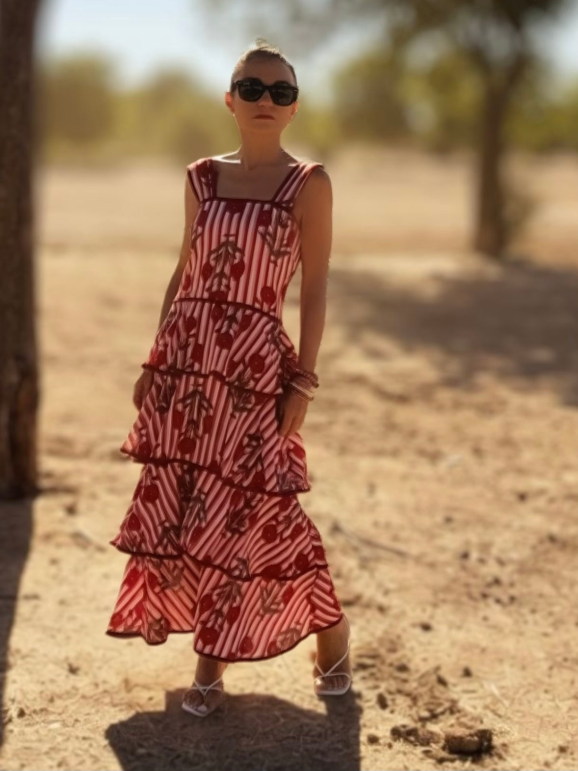 Vestido rayas y volantes CARMEN