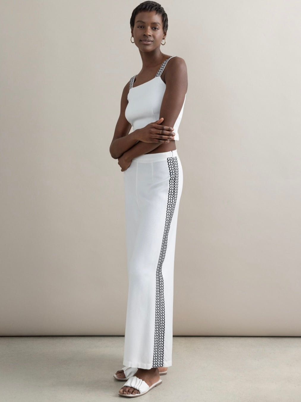 Pantalón blanco/negro DÚO
