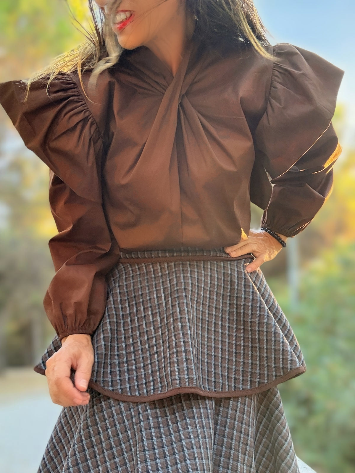 Blusa cuello cruce CARMEN