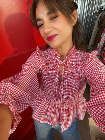 Blusa fruncida VICHY