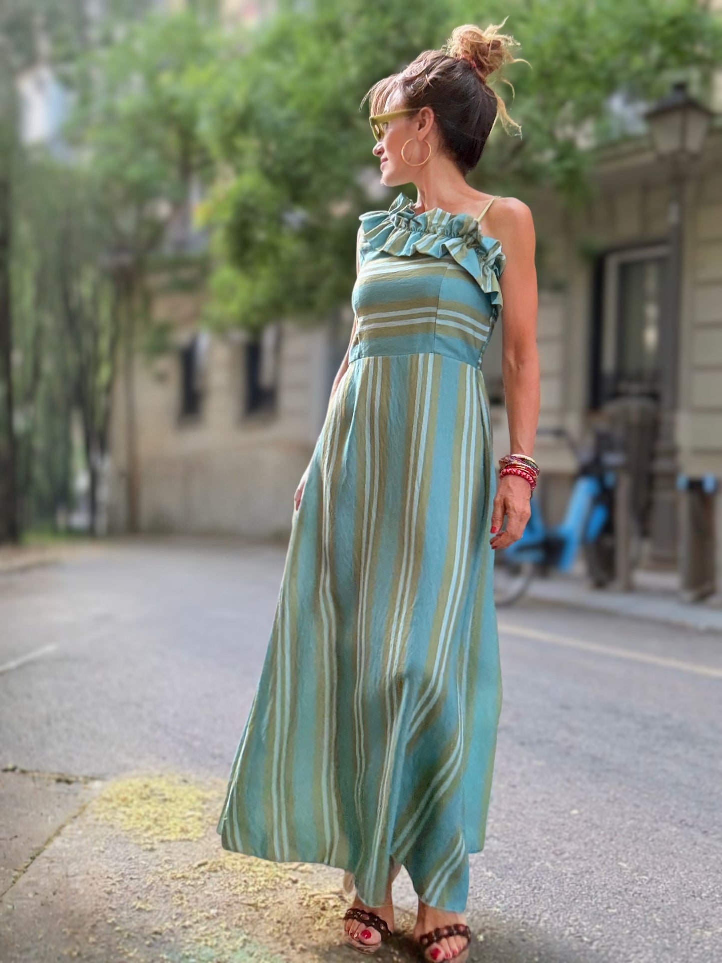 Vestido IRREGULAR de RAYAS