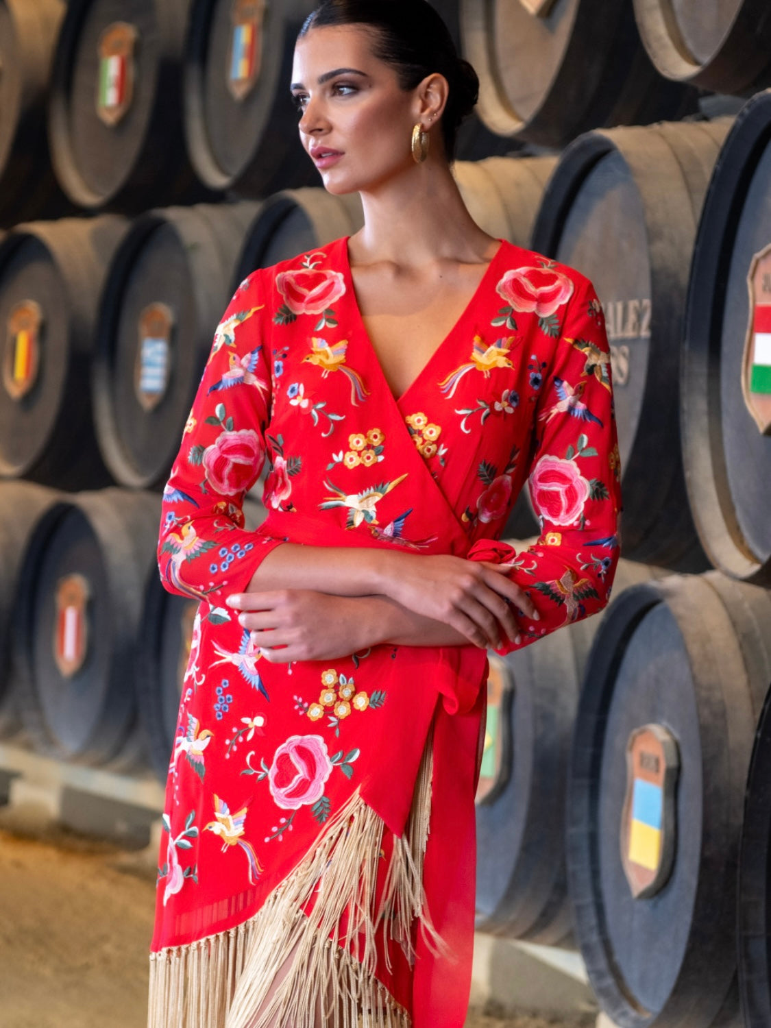 Vestido cruzado ALEGRÍA  ROJO