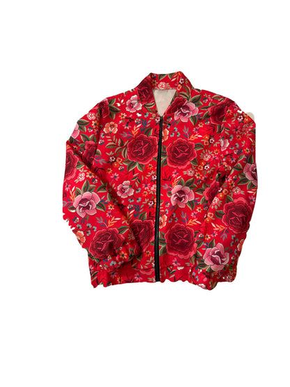 Chaqueta manton de Manila rojo