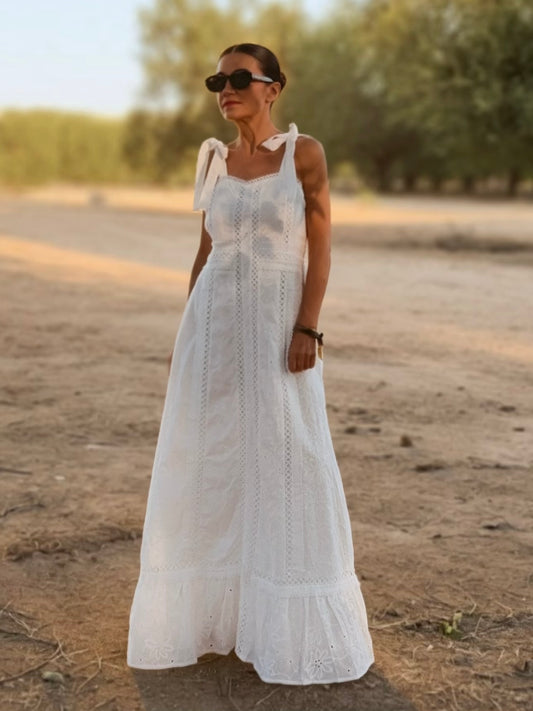 Vestido blanco BORDADO