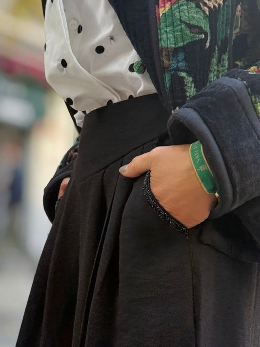 Pantalón palazzo negro WINTER LUX