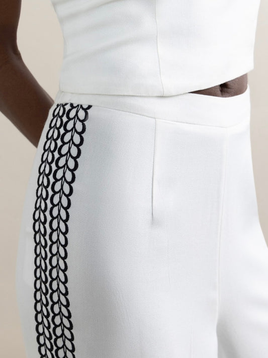 Pantalón blanco/negro DÚO