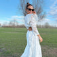 vestido blanco largo d encaje de Lttle MooN