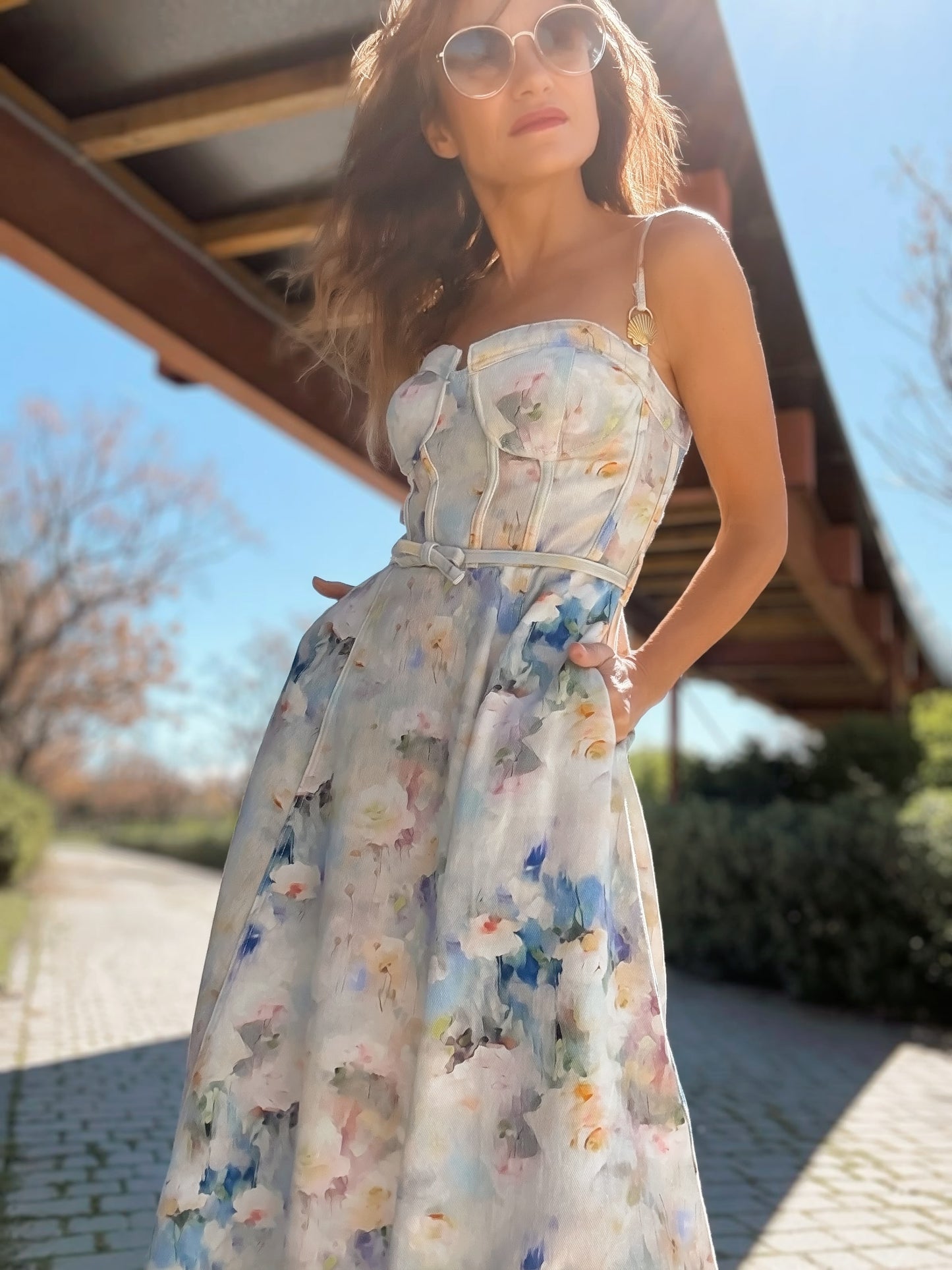 Vestido de algodón Amalfi de Be Sunset para Litte Moon