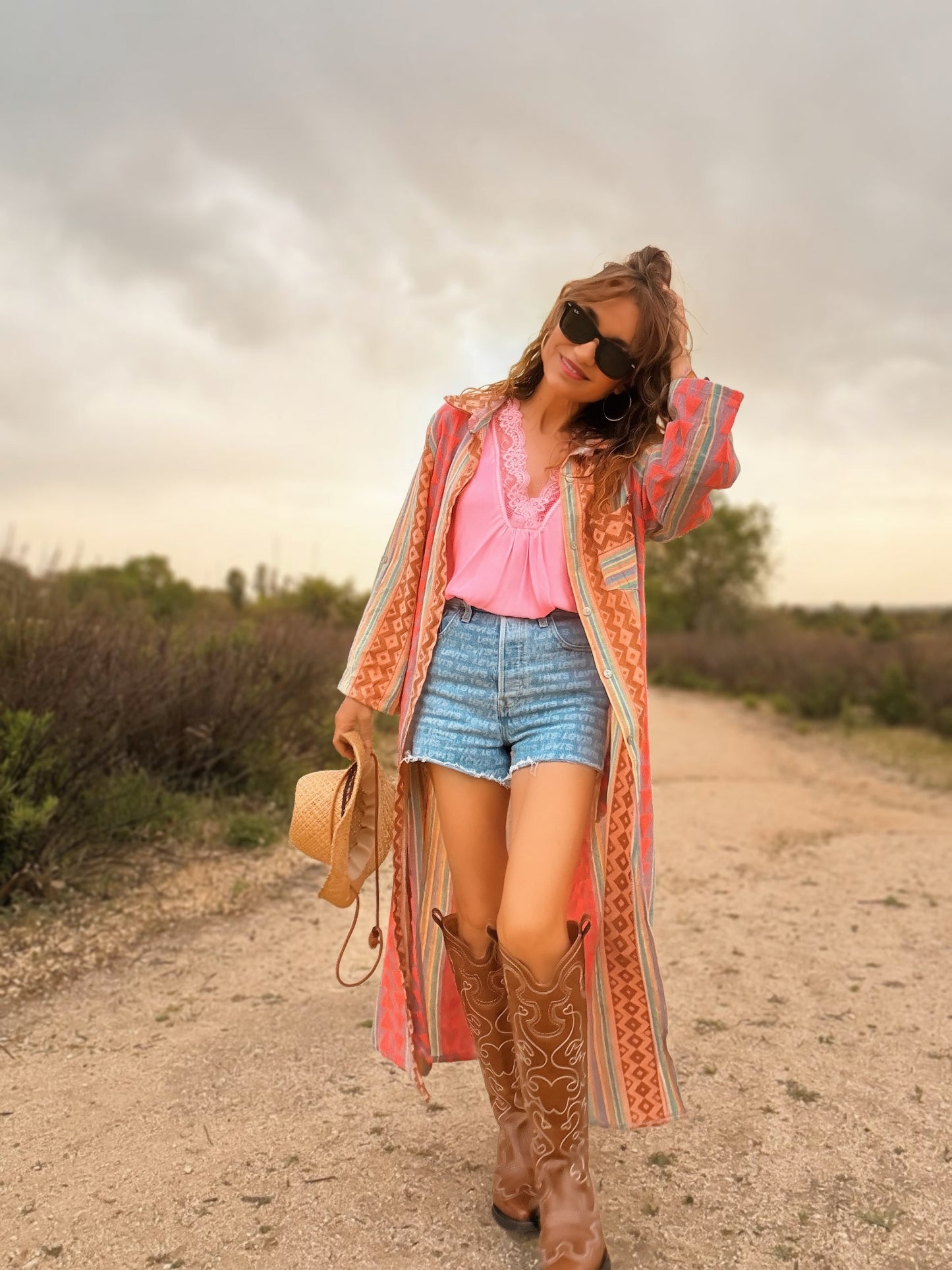 Vestido camisero algodón para la playa