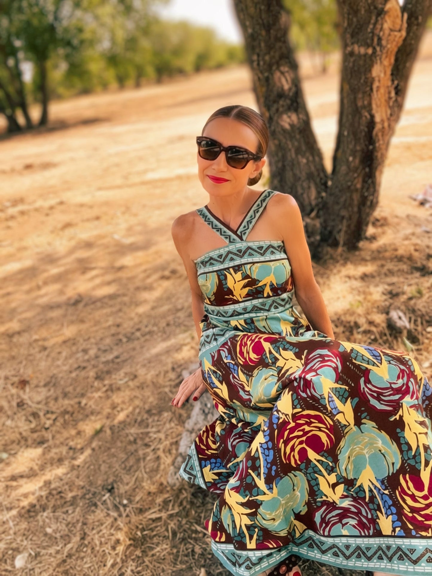 Vestido midi estampado para verano 26