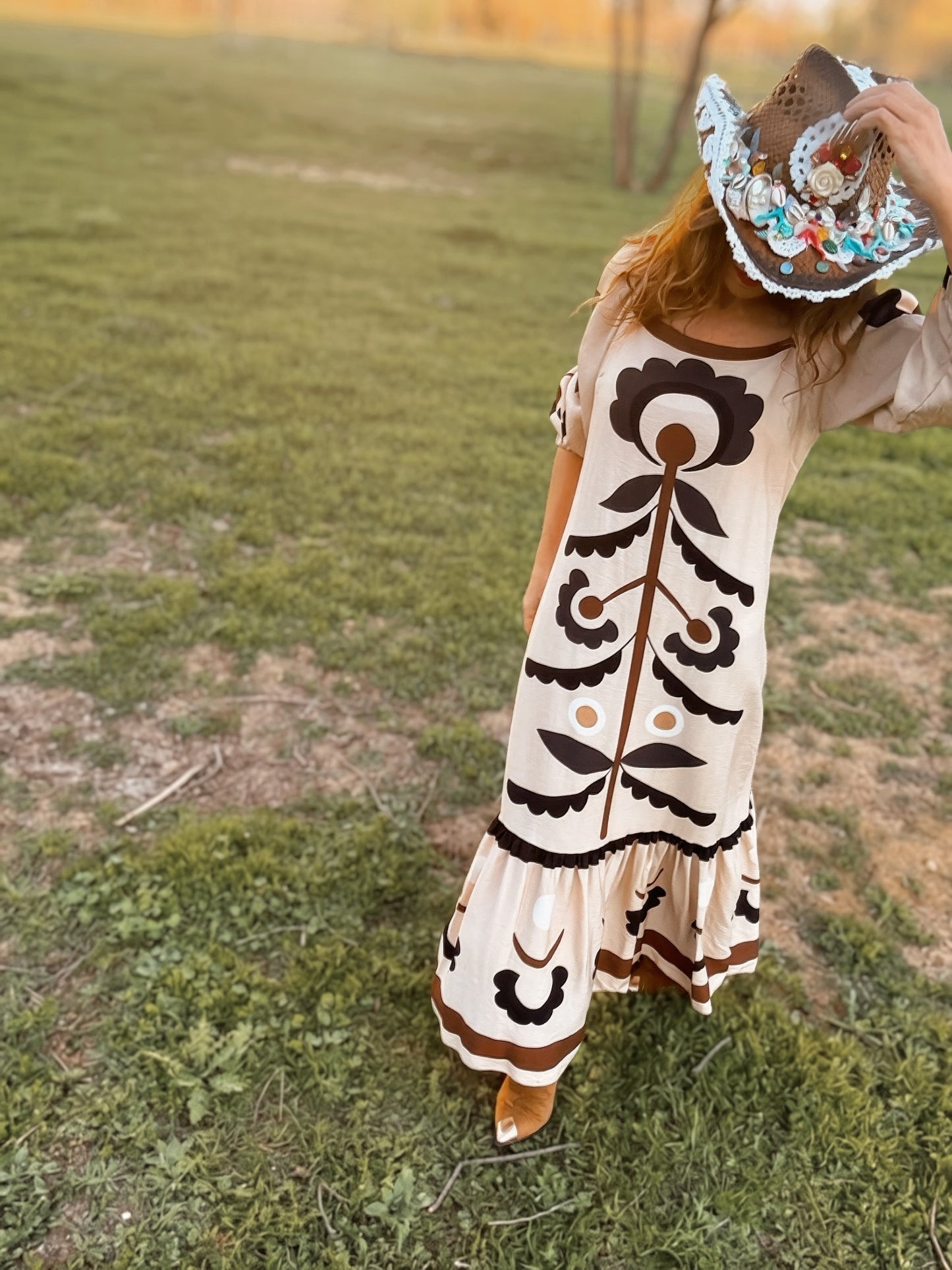 Vestido largo de estilo boho