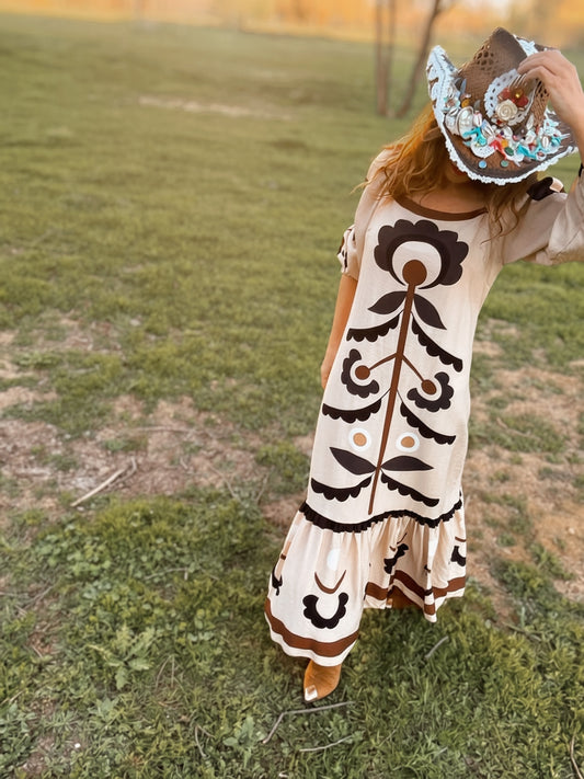 Vestido largo de estilo boho