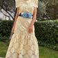 Vestido de encaje color mantequilla de Little MooN