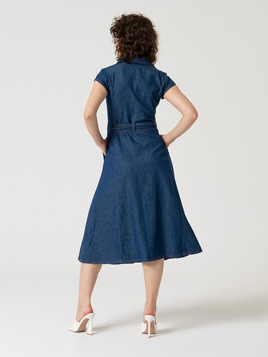 Vestido vaquero con manga