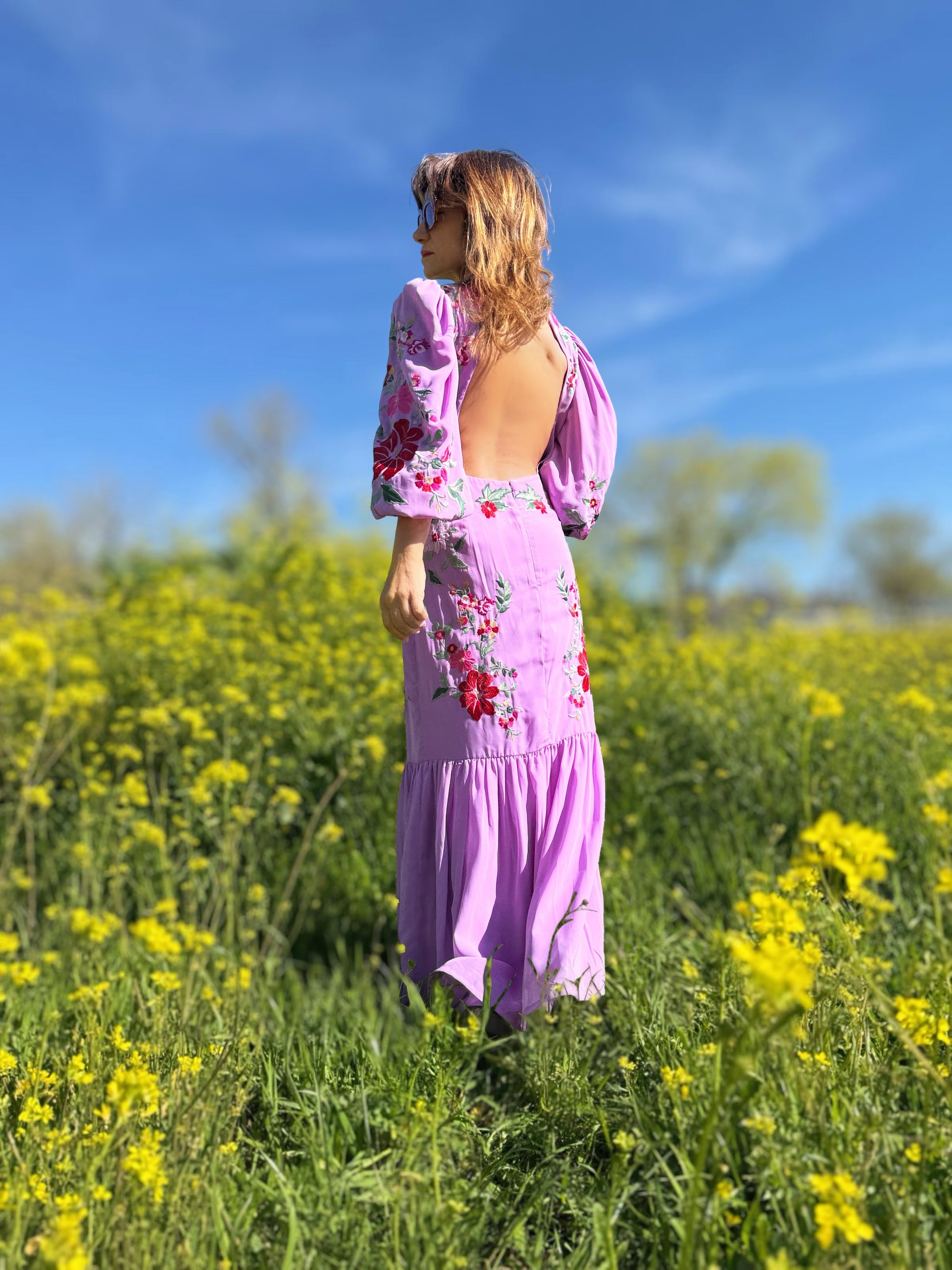 Vestido sin espalda para evento