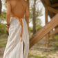 Vestido de algodón de Be Sunset Brand sin espalda 
