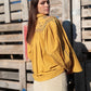 Blusa Boho bordada MOSTAZA - Little MooN