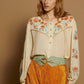 Blusa bordado floral de MEISÏE - Little MooN