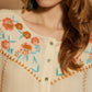 Blusa bordado floral de MEISÏE - Little MooN
